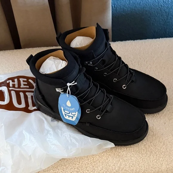 Hey Dude Men's Black Lace-Up Boots - Picture 2 of 5